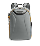 Scratch-Resistant Grained Leather Backpack with Buckle Fastening