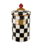 MacKenzie-Childs Large Courtly Check Enamel Canister