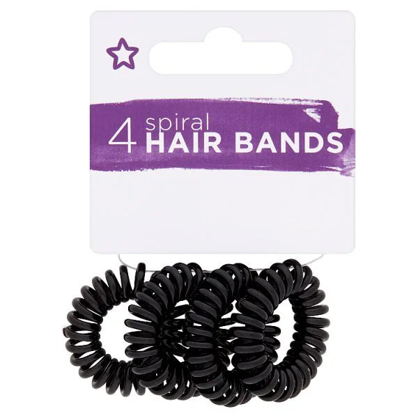 Superdrug Spiral Elastics Hair Ties (British brand)