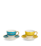 Wedgwood Set of 2 Bone China Bacchus Teacups and Saucers