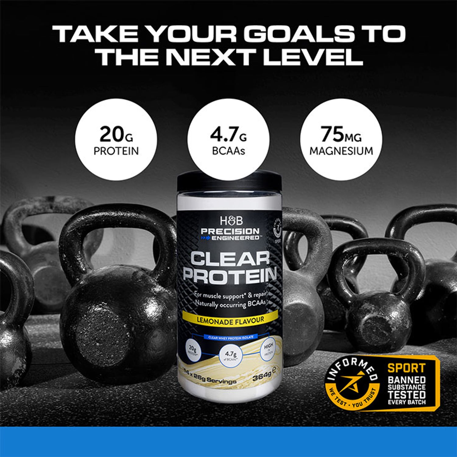Precision Engineered Clear Whey Protein Lemonade 364g - British product