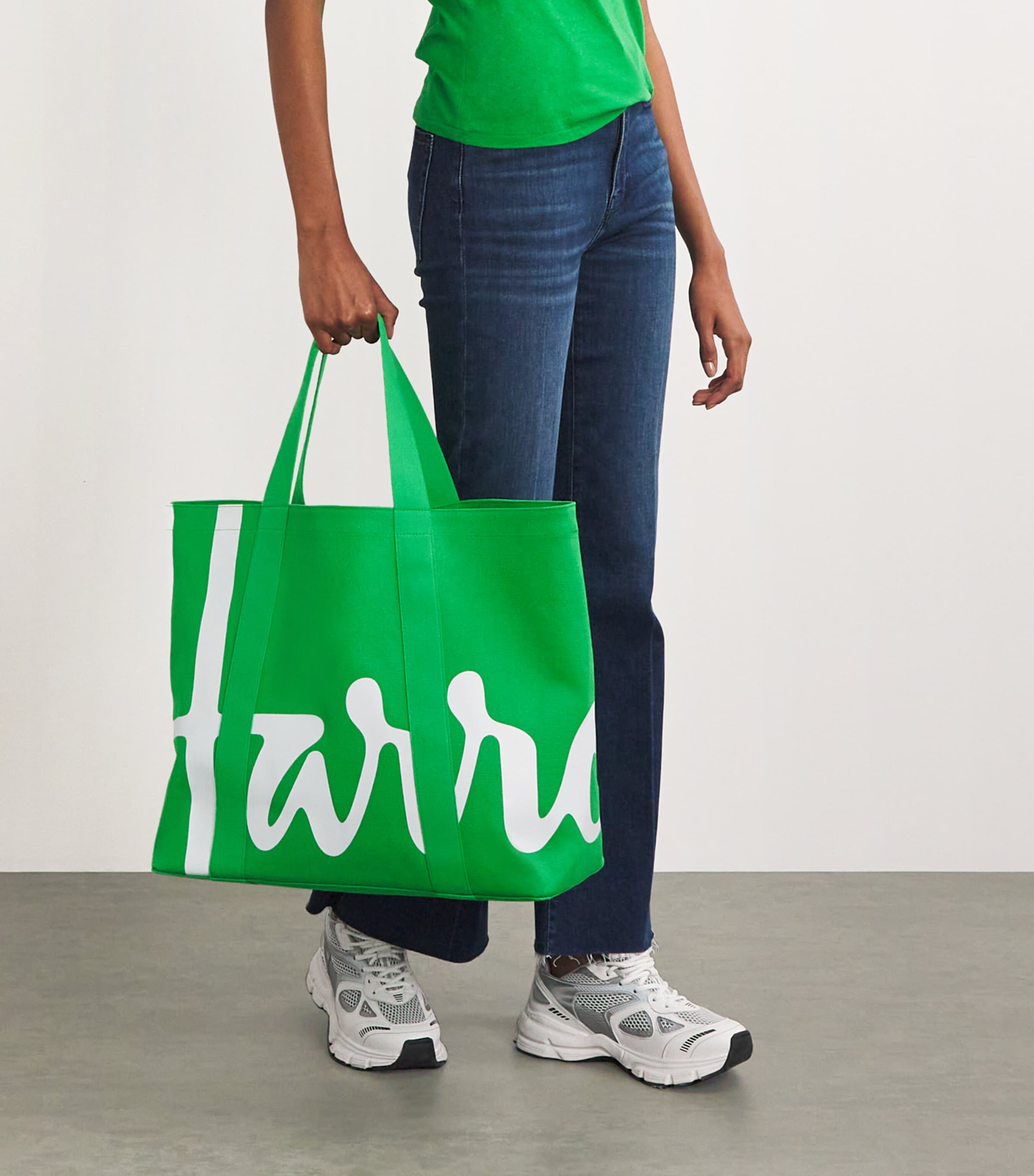 Harrods Large Cotton Logo Tote Bag