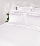 Peter Reed flat sheet in percale cotton, Super King size 305cm x 320cm, imported from the UK