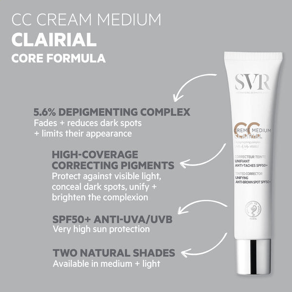 SVR Clairial Hyperpigmentation CC Cream Medium 40ml (British brand)
