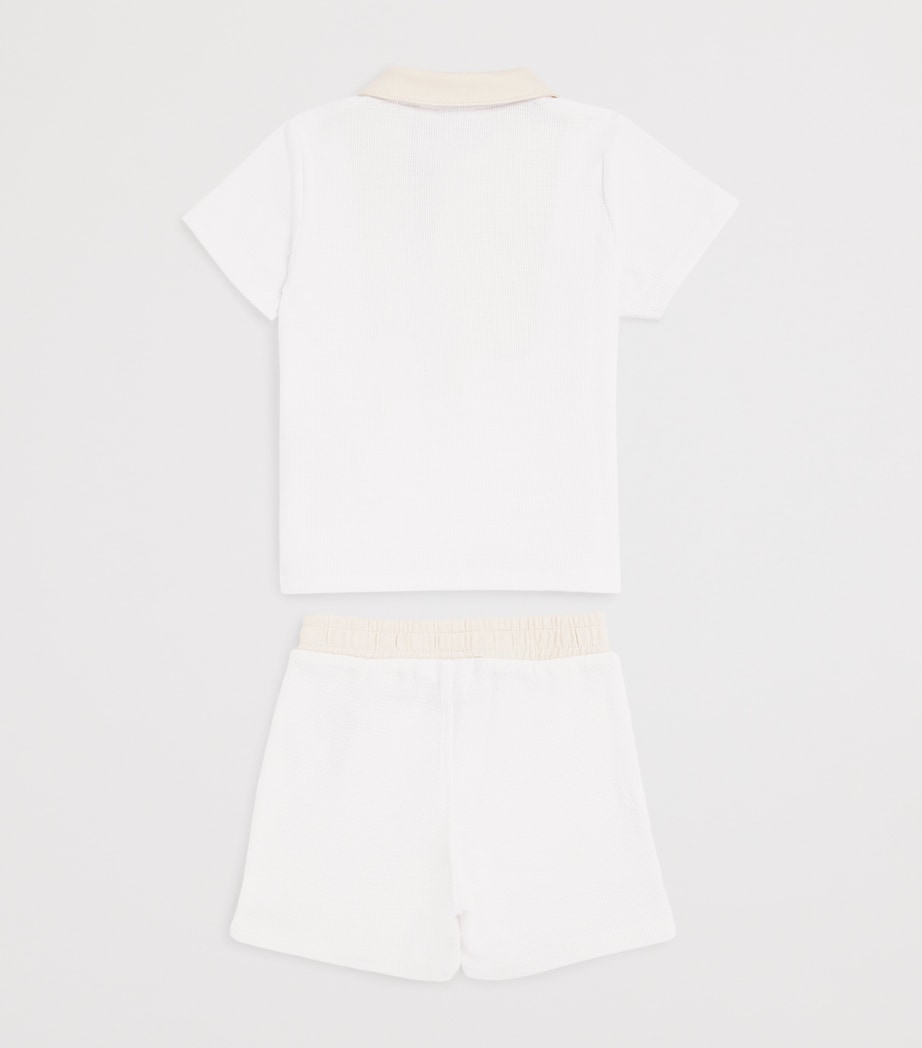 BOSS Kidswear cotton polo and shorts set for infants 1-18 months - British product