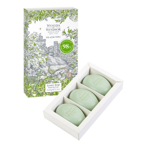 Woods of Windsor Lily of Valley Soap 3x60g, UK version