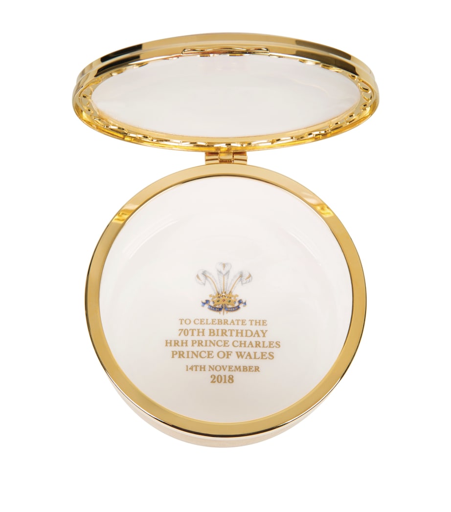 Harrods commemorative hinged box for the Prince of Wales 70th birthday, UK version
