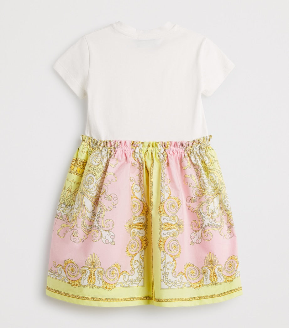 Versace Kids Cotton Barocco T-Shirt Dress 12 Months - 5 Years (British brand)