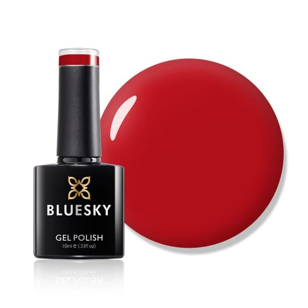 Bluesky Gel Polish Siren Red High Gloss Nail Polish (British brand)