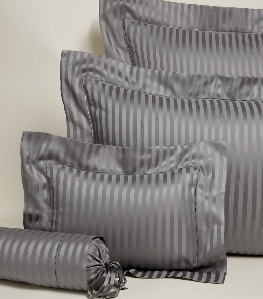 Pratesi square Oxford striped pillowcase 65cm x 65cm, imported from the UK