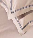 Peter Reed double duvet cover with striped embroidery, 200cm x 200cm, imported from the UK