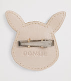Donsje Leather Bunny Hair Clip