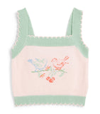 Gingersnaps cotton intarsia bird top 6-36 months, UK version