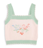 Gingersnaps cotton intarsia bird top 6-36 months, UK version