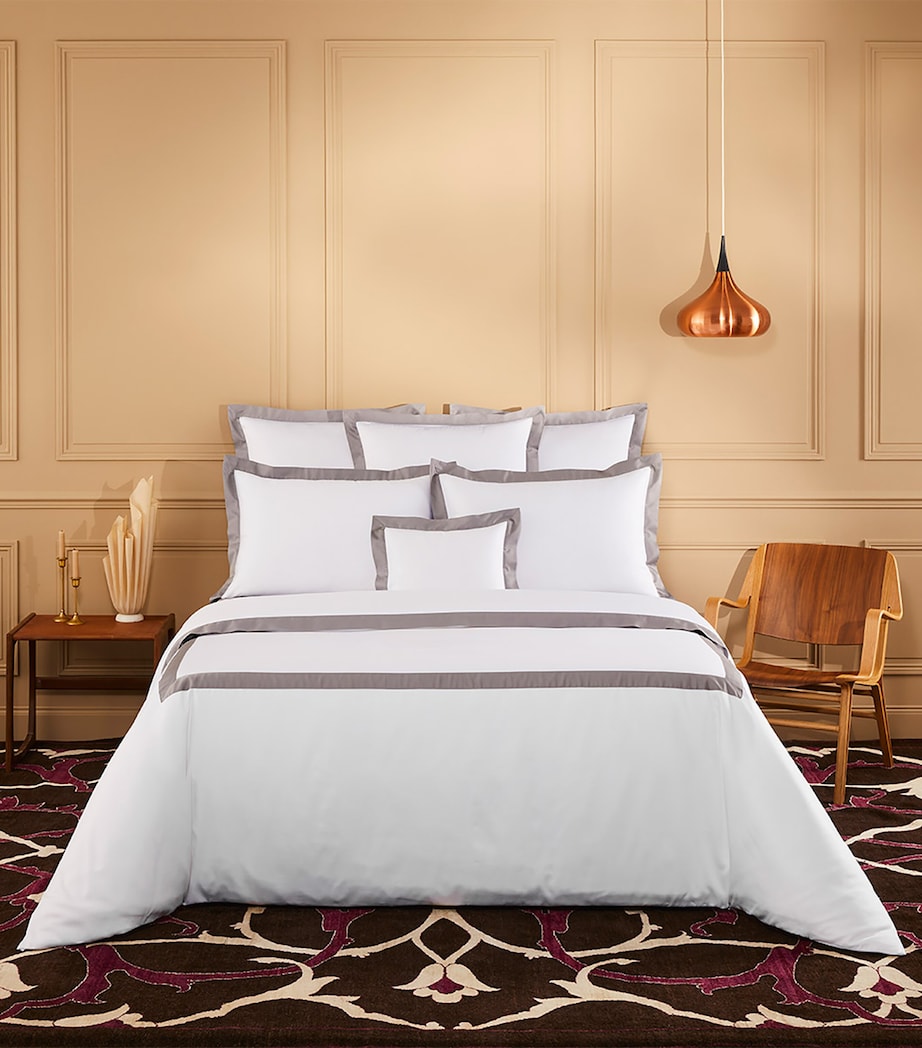 Yves Delorme Linea Platine Double Flat Sheet 240cm x 295cm (British brand)