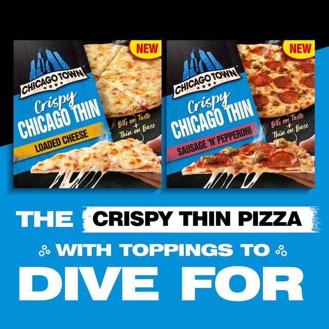 Chicago Town Crispy Chicago Thin Cheese Large Pizza   439g