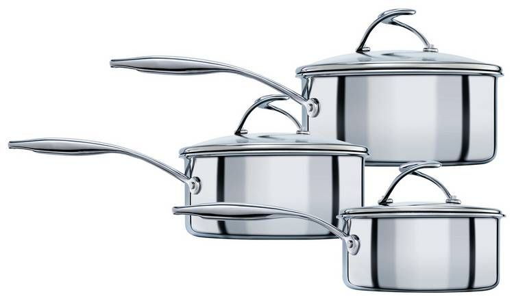 Circulon S Series 3 Piece Stainless Steel Pan Set - Metallic