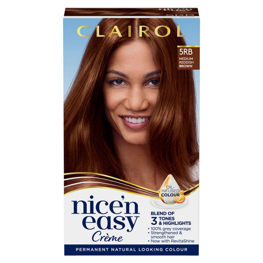 Clairol Nice&amp;rsquo;n Easy Permanent Hair Dye 5RB Medium Reddish Brown