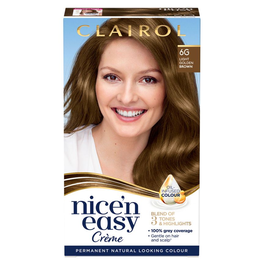 Clairol Nice&amp;rsquo;n Easy Permanent Hair Dye 6G Light Golden Brown