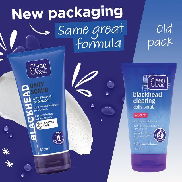 Clean &amp;amp; Clear Blackhead Clearing Daily Scrub   150ml