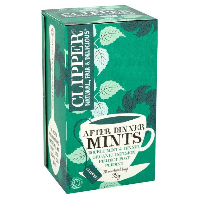 Clipper After Dinner Mints Organic Double Mint &amp;amp; Fennel Infusion Tea Bags   20 per pack