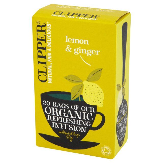 Clipper Organic Lemon &amp;amp; Ginger Infusion   20 per pack