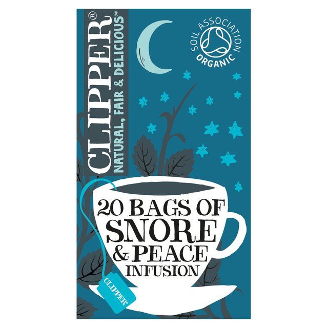 Clipper Snore &amp;amp; Peace Organic Chamomile Lemon Balm &amp;amp; Lavender Tea Bags   20 per pack