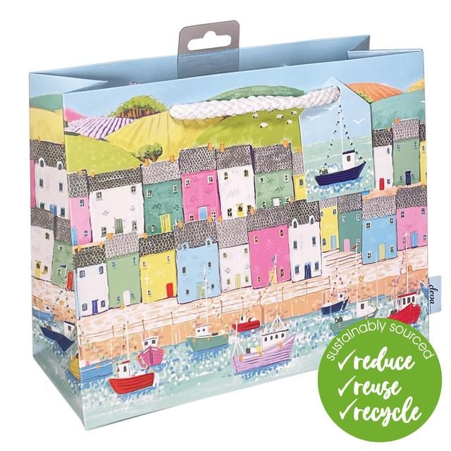Coastal Cottages Medium Gift Bag