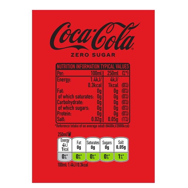 Coca-Cola Zero Sugar   6 x 250ml