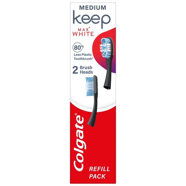 Colgate Keep Max White Toothbrush Replacement Heads   2 per pack