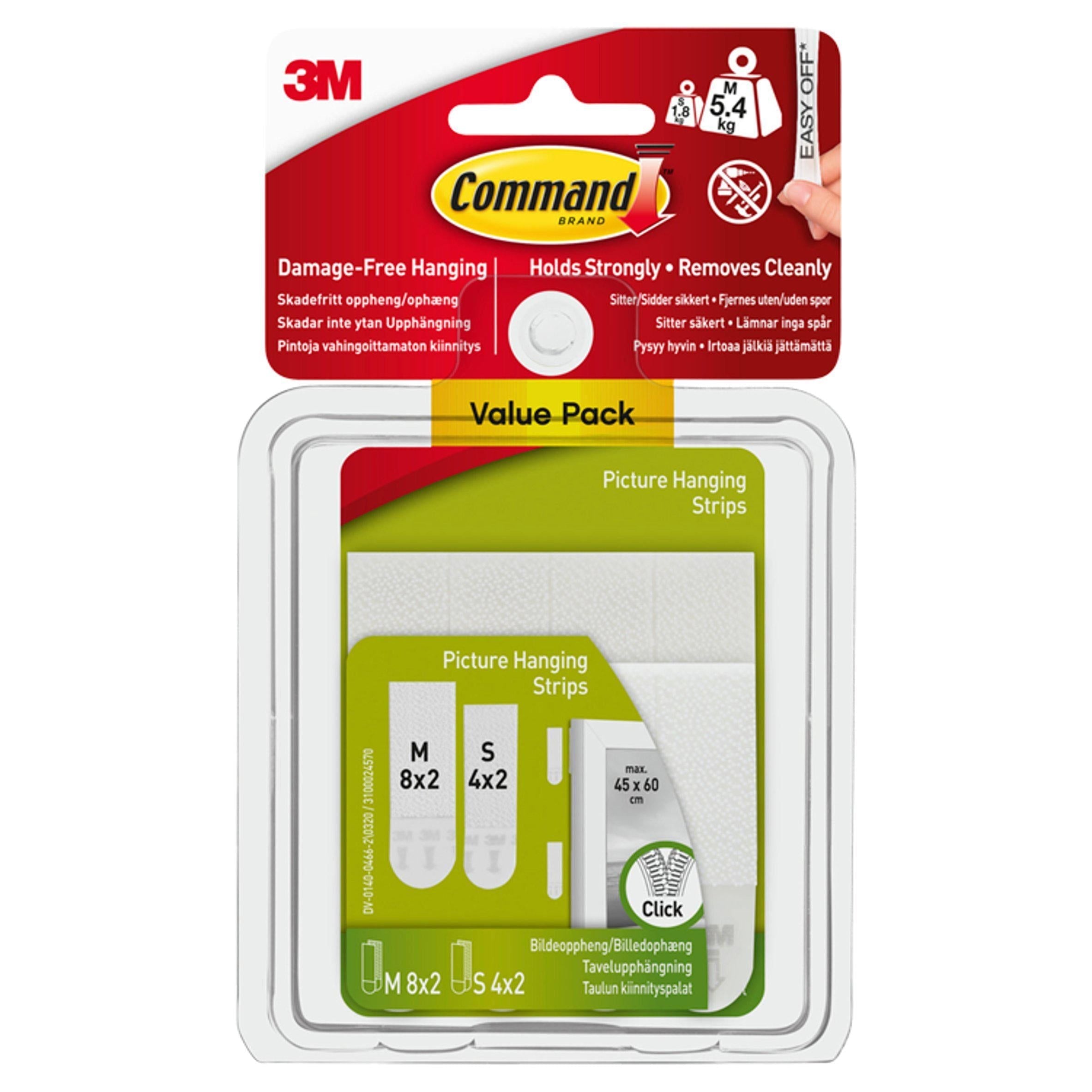 Command Small &amp;amp; Medium White Picture Hanging Strips
