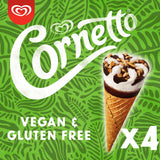 Cornetto Vegan &amp;amp; Gluten Free Ice Cream Cones 4x90ml