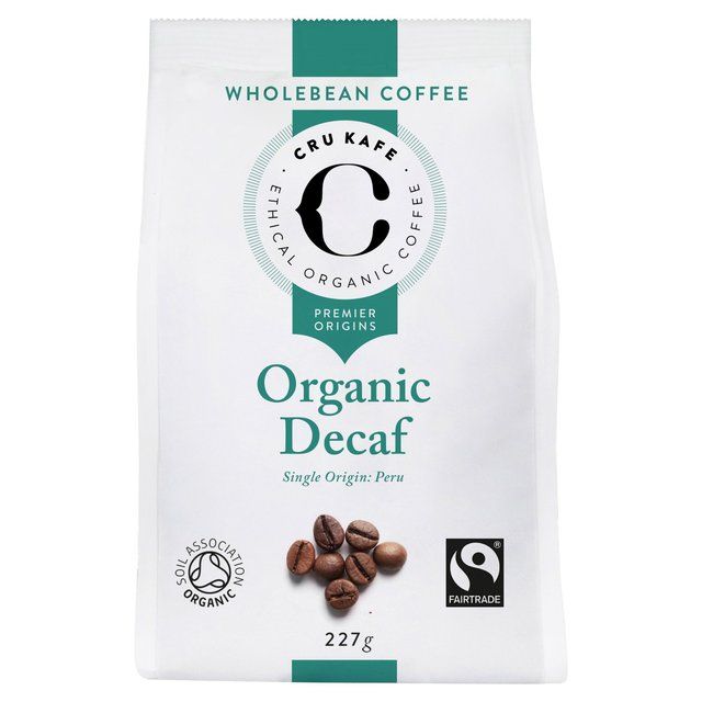CRU Kafe Organic Fairtrade Decaf Peruvian Coffee Beans   227g