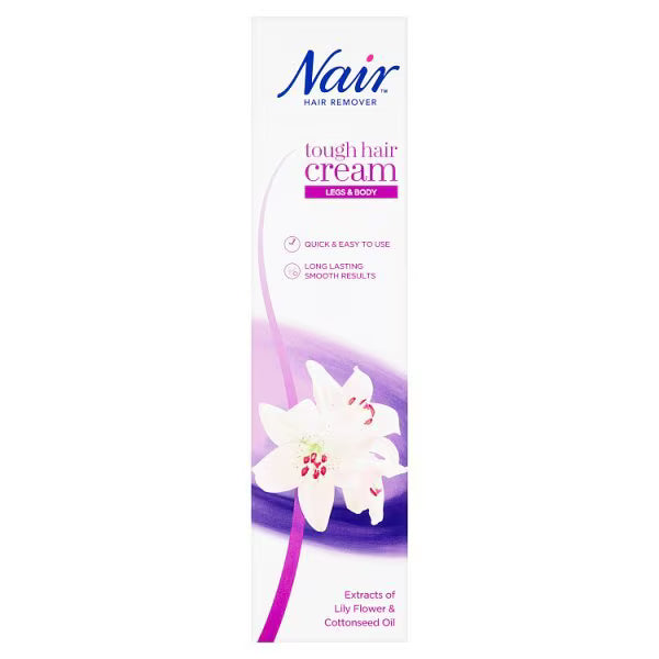 Nair Tough Hair Hair Removal Cream 90ml, imported from the UK