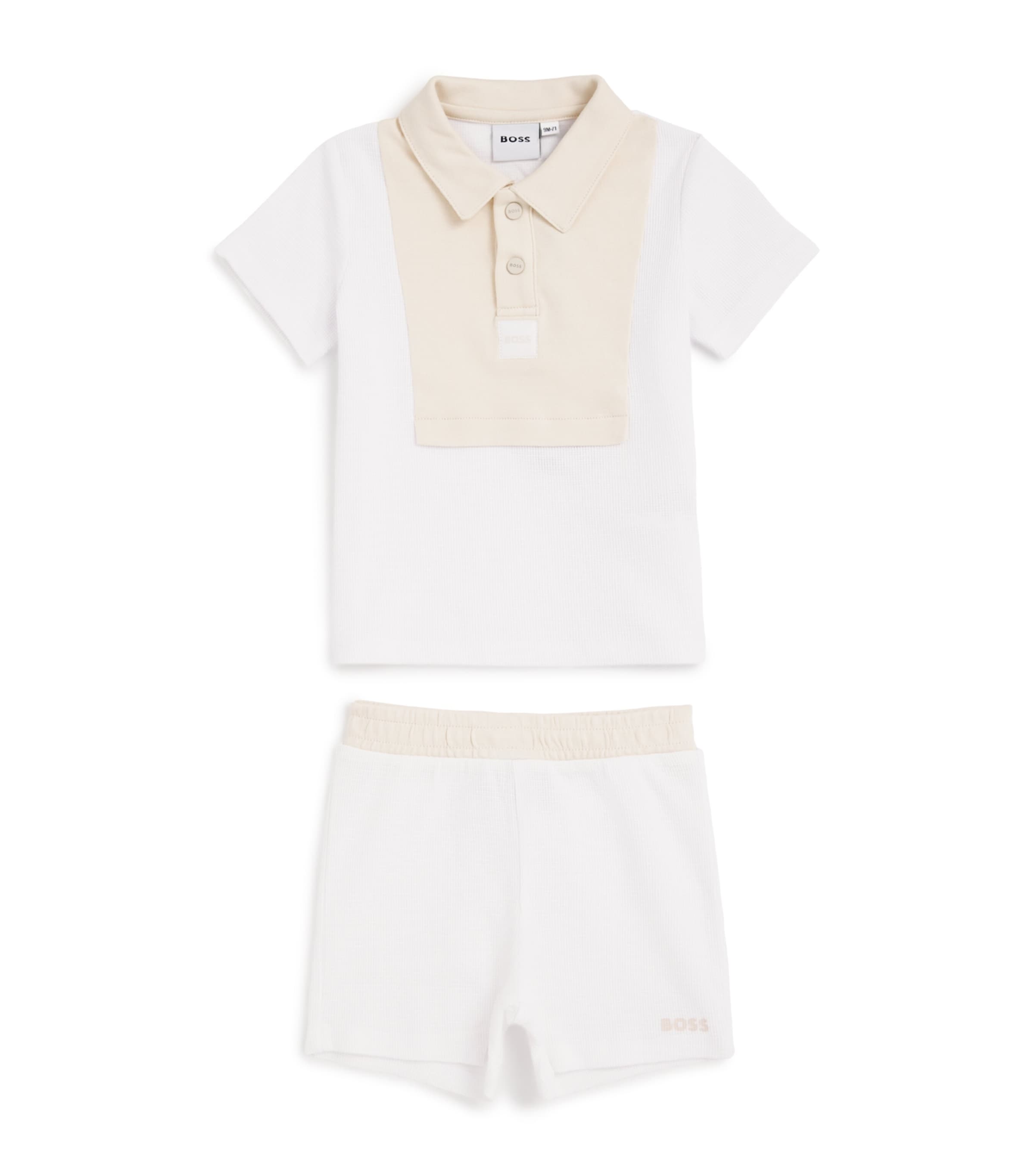 BOSS Kidswear cotton polo and shorts set for infants 1-18 months - British product