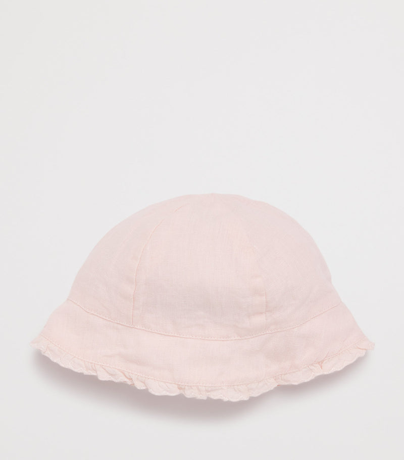 Tartine et Chocolat cotton embroidered baby bonnet (British brand)