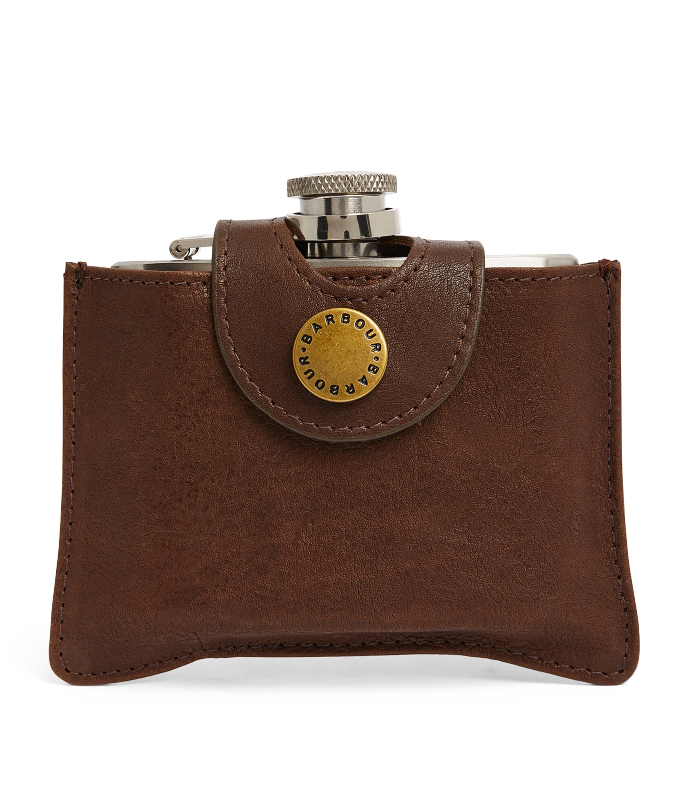 Barbour Leather Hip Flask (113ml)