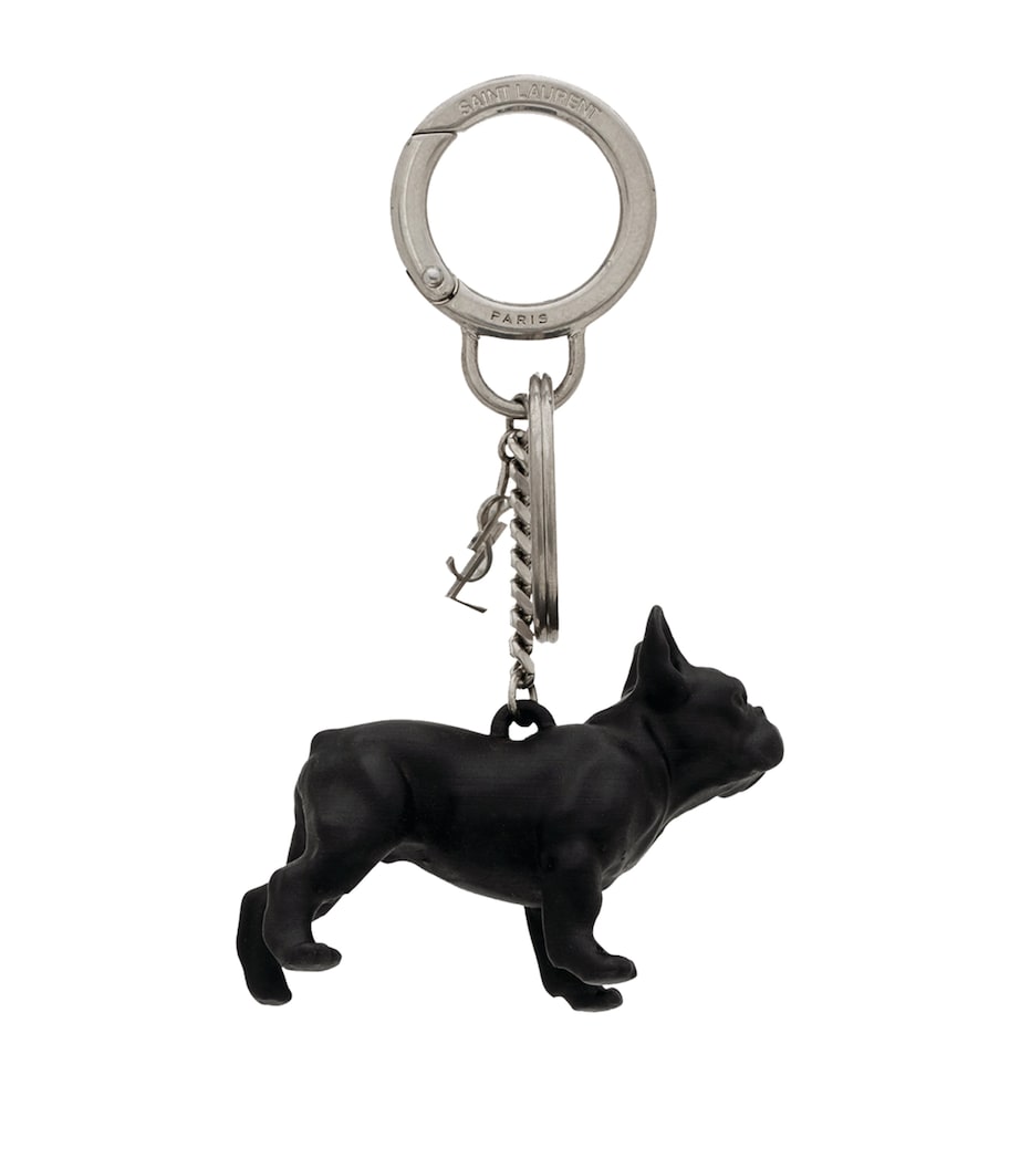Saint Laurent miniature bulldog keychain accessory (British brand)