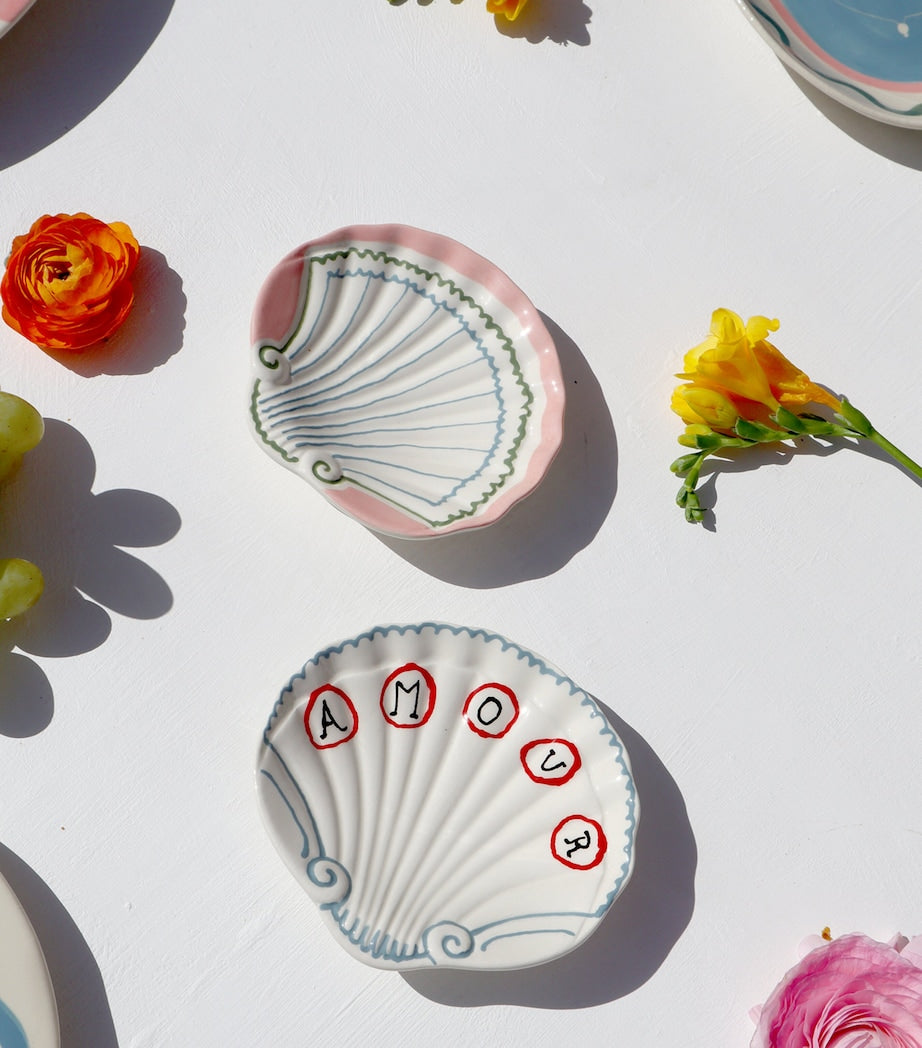 LAETITIA ROUGET Set of 2 Amour Shell Trinket Trays (12cm)