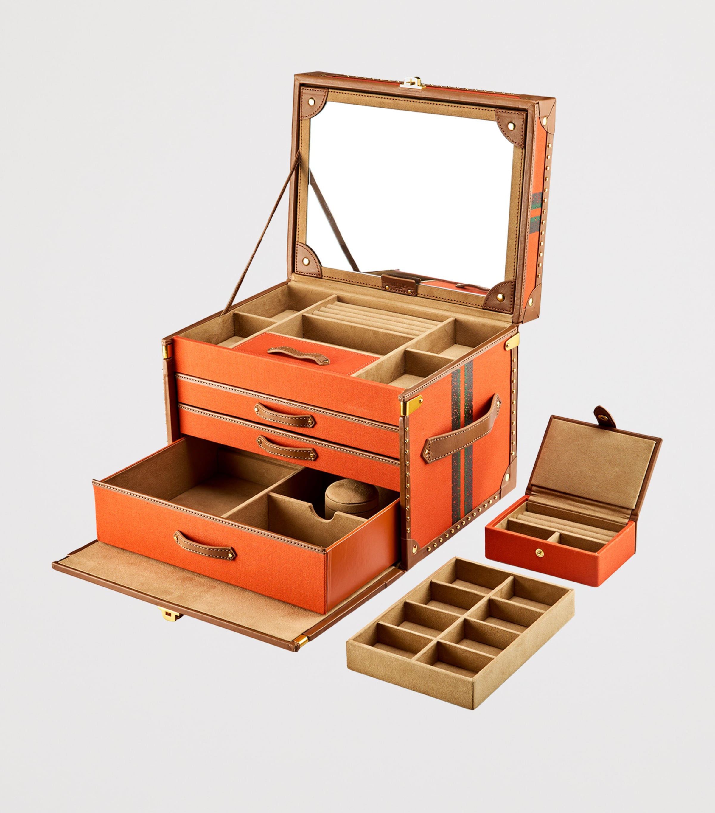 WOLF Canvas Ida Trunk Jewellery Box