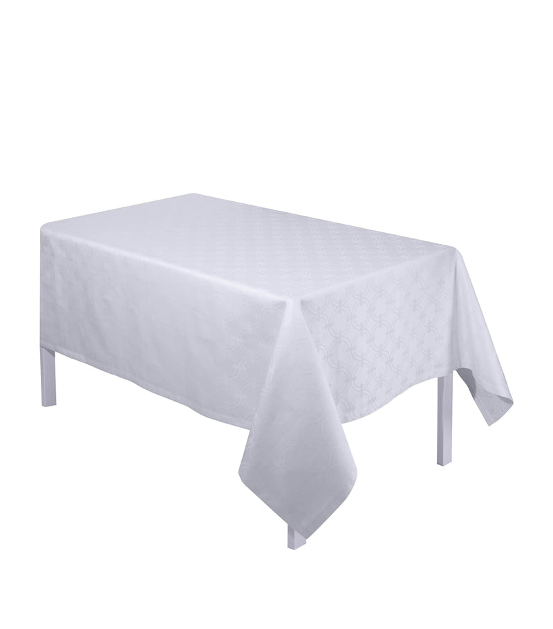 Le Jacquard Français Anneaux cotton tablecloth 170cm x 250cm, UK version
