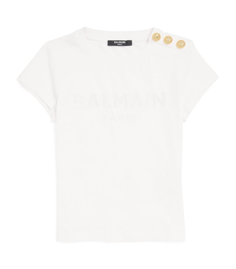 Balmain Kids Button-Detail T-Shirt 4-14 Years - British product