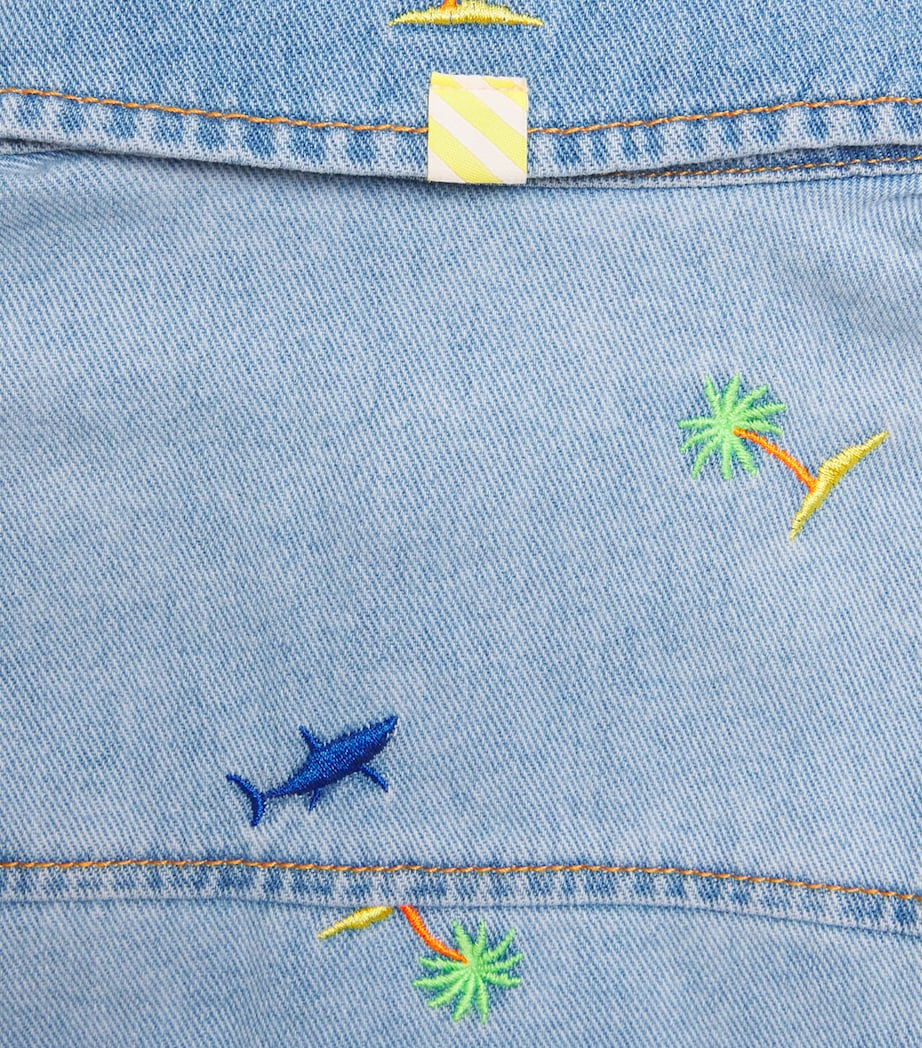 Billieblush embroidered denim shirt for kids aged 4-10 years - British product