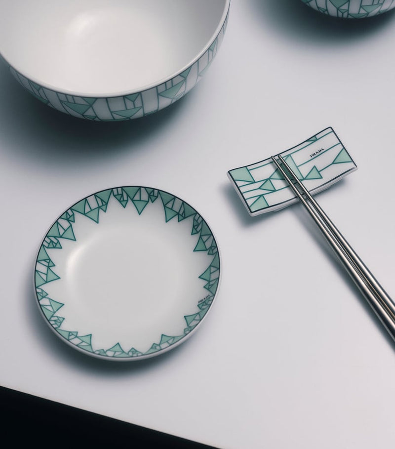 Prada geometric print chopstick rests set of 2, imported from the UK