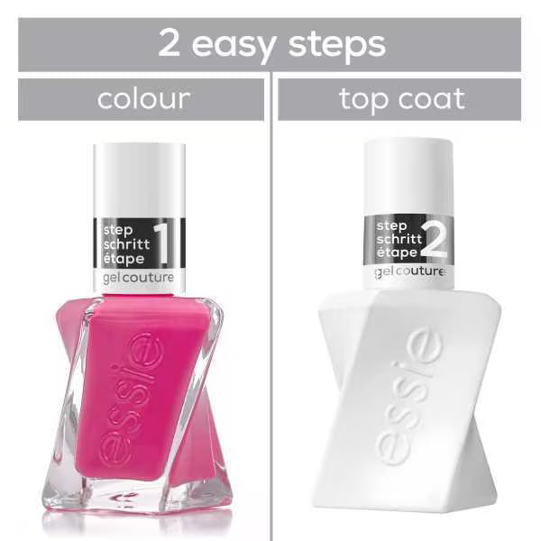 Essie Gel Couture pink vegan nail polish, UK version
