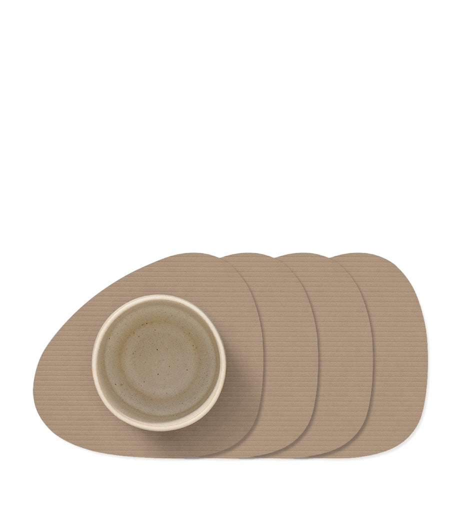 LIND DNA Curve Corduroy Coasters Set of 4, UK version