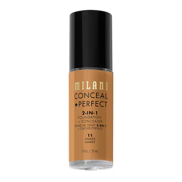 Milani Conceal Perfect Foundation Amber 11 30ml, imported from the UK