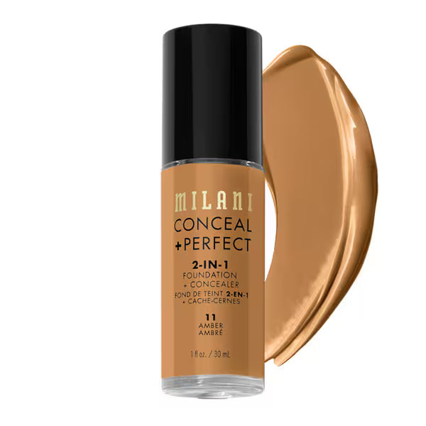Milani Conceal Perfect Foundation Amber 11 30ml, imported from the UK