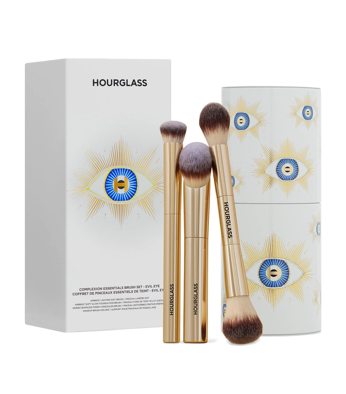 Hourglass Evil Eye Complexion Essentials makeup brush set, UK version