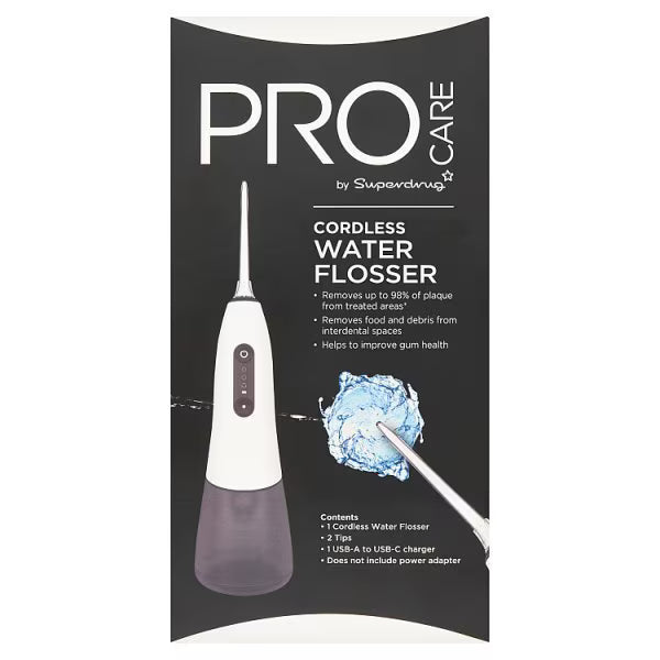 ProCare Water Flosser Black unit, imported from the UK